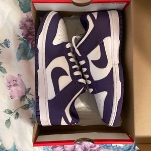 nike dunk low court purple size 6 in men
